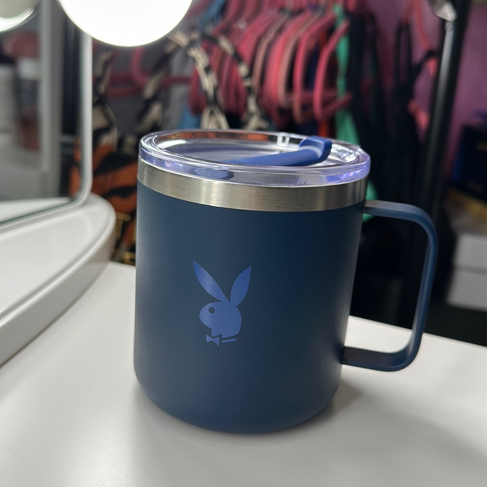 NWT PLAYBOY Rabbit head camper Mug 12fl oz